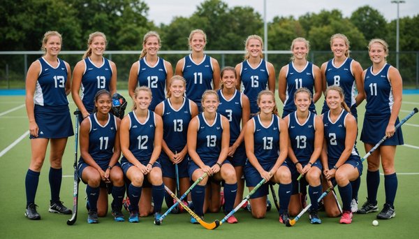 Portrait d'une équipe de hockey sur gazon